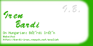 iren bardi business card